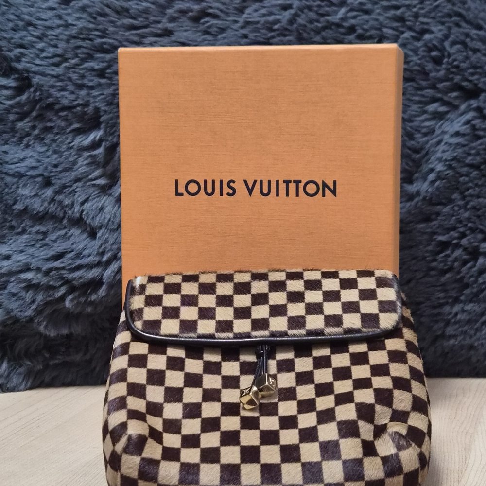 Louis Vuitton Brown and Black Checkered Backpack